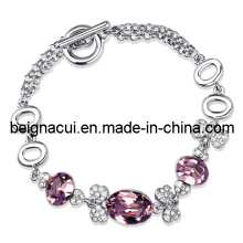 Sw Elements Crystal Light Rose Color magnético barato pulsera personalizada (wwtfm00190 (2))